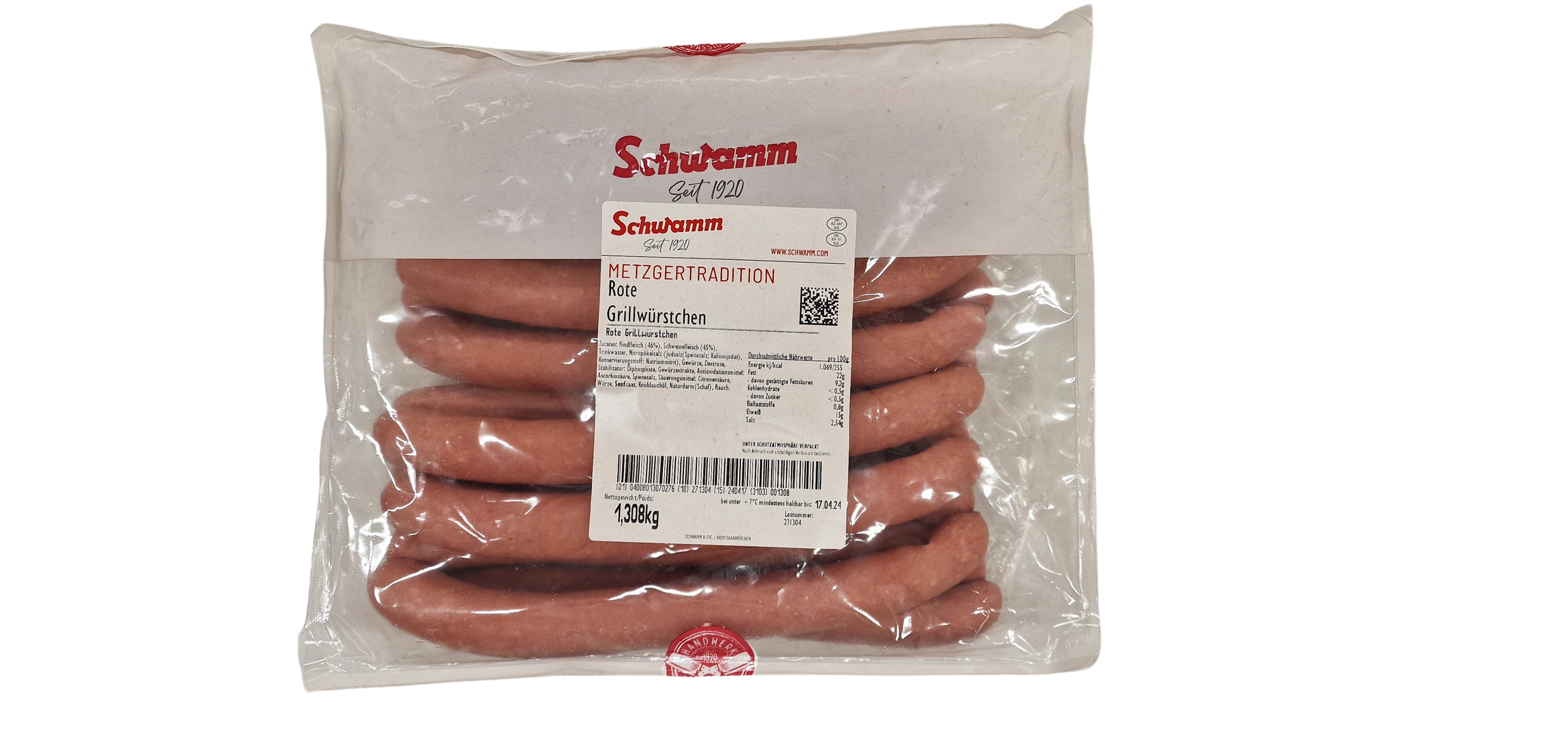 Schwamm Rote Grillwürstchen ca. 1,4kg