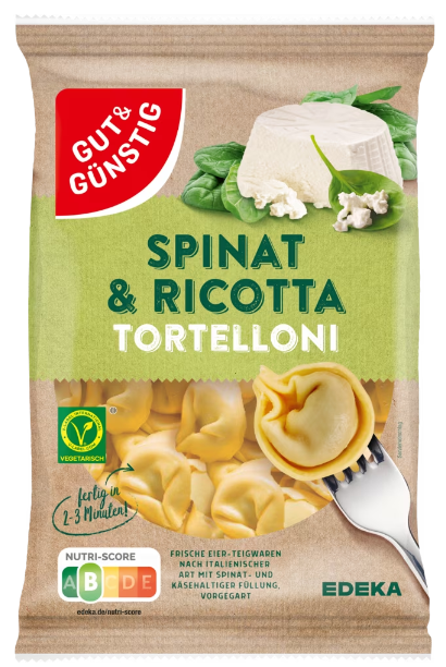 G&G Pasta Spinat Ricotta Tortelloni 400g