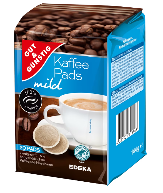 G&G Kaffeepads mild 144g
